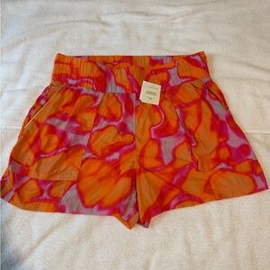 Fabletics Vibrant Orange and Pink Women's Shorts